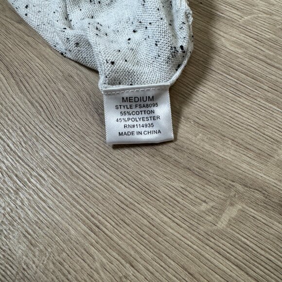 Lightest Grey with Black Specks V-neck Sweater - Picture 5 of 5